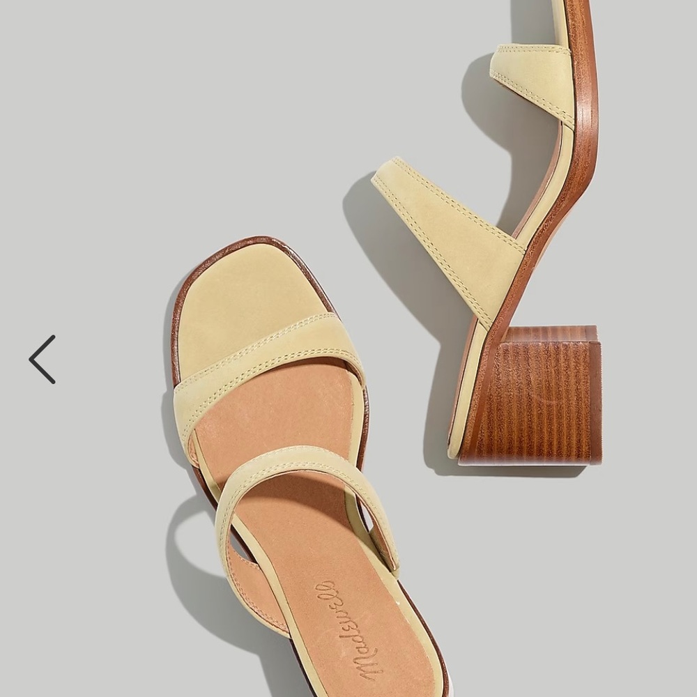 Madewell Saige double strap sandal in nubuck leather